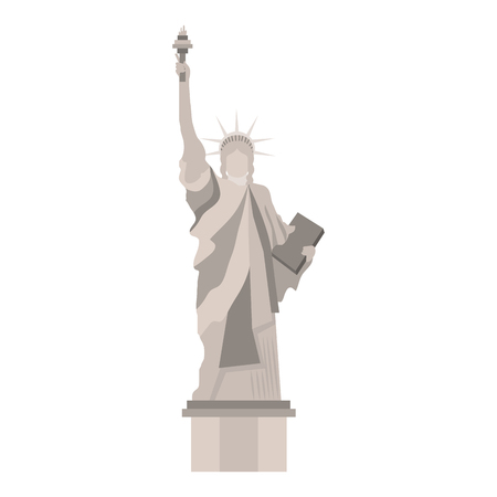 liberty statue monument icon vector illustration designのイラスト素材