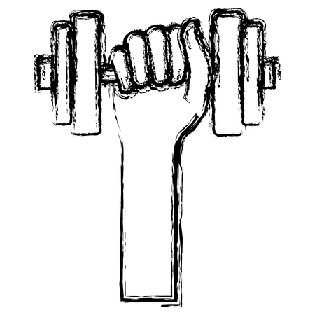 hands with weight lifting device icon vector illustration designのイラスト素材