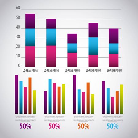 business infographics workflow layout diagram percent optionsのイラスト素材