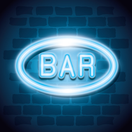 bar neon label icon vector illustration designのイラスト素材