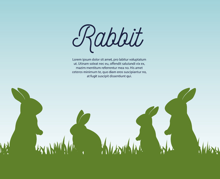 cartoon icon rabbit design isolated vector illustrationのイラスト素材