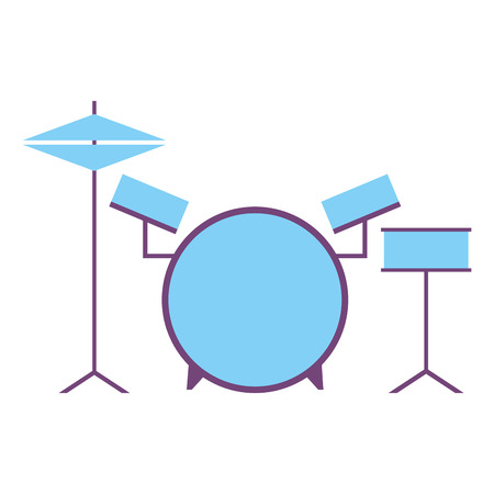 musical drums battery set instruments vector illustrationのイラスト素材