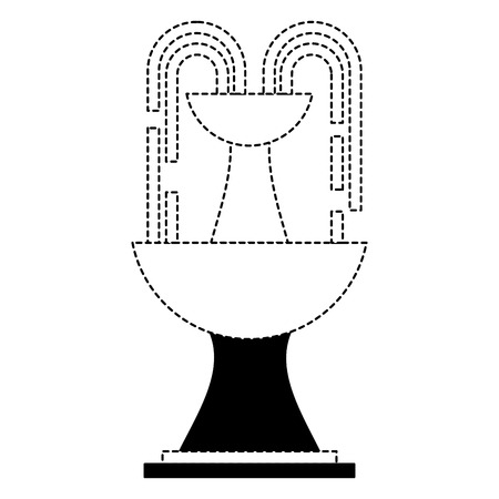 fountain water decoration architecture image vector illustration dotted lineのイラスト素材