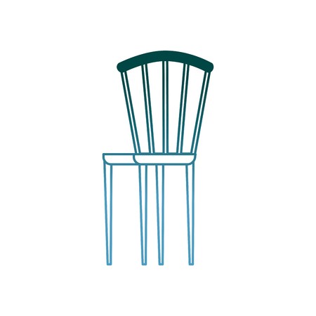 wooden elegant chair furniture image vector illustration gradient color designのイラスト素材