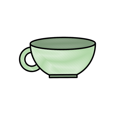 coffee cup ceramic handle image vector illustrationのイラスト素材