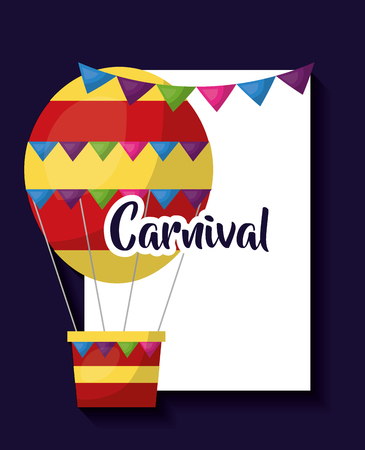 carnival air balloon garland decoration vector illustrationのイラスト素材