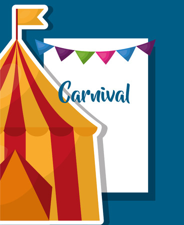 carnival fair festival circus tent garland decoration vector illustrationのイラスト素材