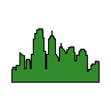 buildings cityscape isolated icon vector illustration designのイラスト素材