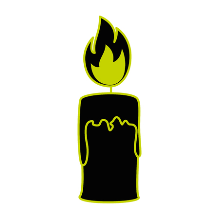 paraffin candle isolated icon vector illustration designのイラスト素材