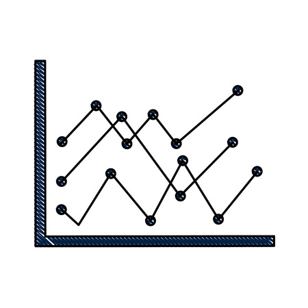 diagram linear graph statistical analysis business vector illustrationのイラスト素材