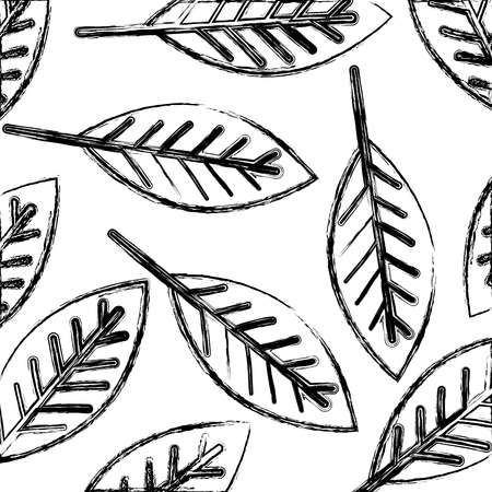 leafs plant pattern background vector illustration designのイラスト素材