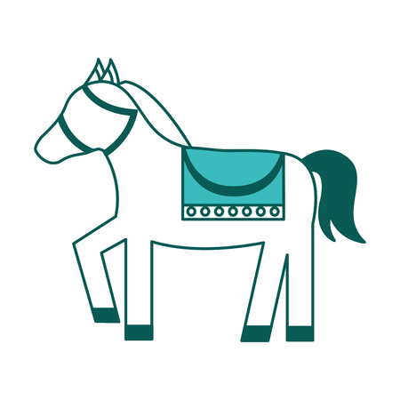 horse circus animal show presentation vector illustration green imageのイラスト素材