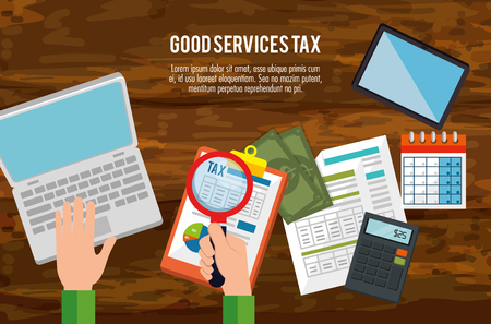 tax day time set icons vector illustration designのイラスト素材