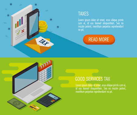 tax day time set icons vector illustration designのイラスト素材