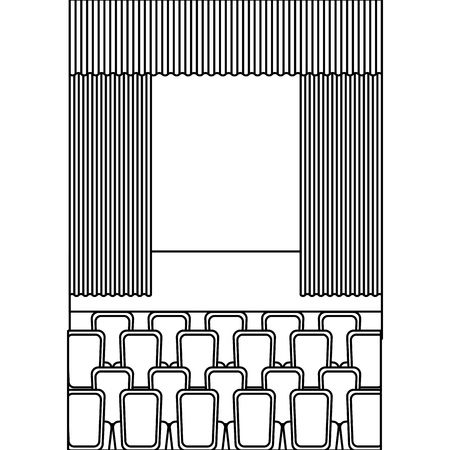 theater auditorium scene icon vector illustration designのイラスト素材