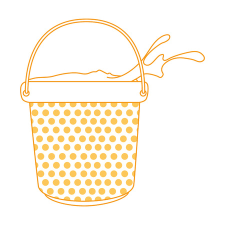 color powder in bucket plastic holy celebration vector illustration designのイラスト素材