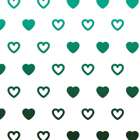 love heart romantic passion background vector illustration degraded color greenのイラスト素材