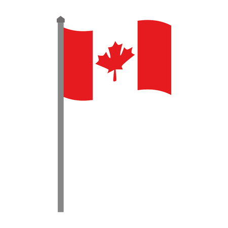 canadian flag country icon vector illustration outlineのイラスト素材