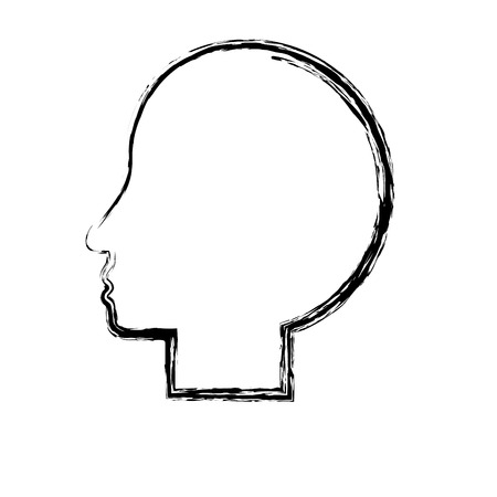 profile head isolated icon vector illustration outline designのイラスト素材