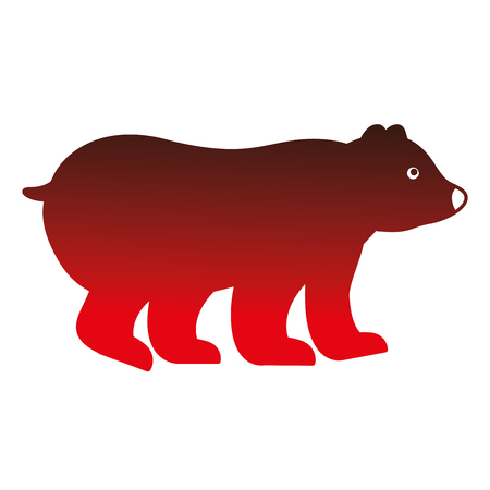 grizzly bear wild icon vector illustration designのイラスト素材