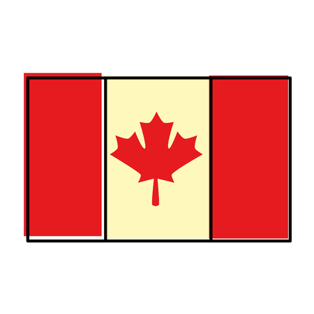 canadian flag country icon vector illustration outlineのイラスト素材