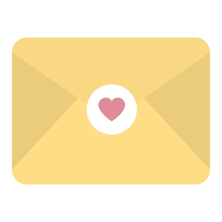envelope with heart love vector illustration designのイラスト素材