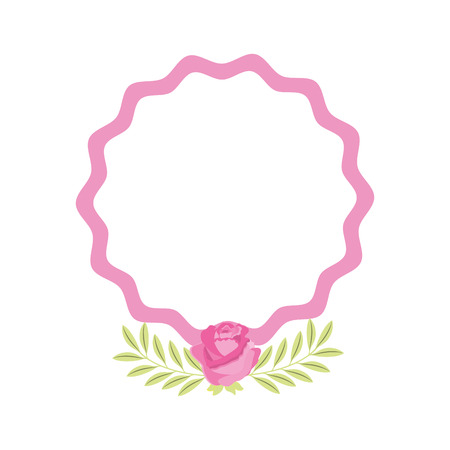 elegant frame with flowers decoration vector illustration designのイラスト素材