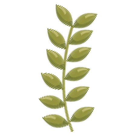 tree branch with leafs vector illustration designのイラスト素材