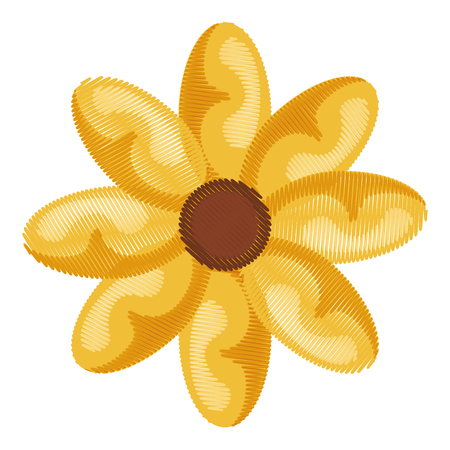 beautiful flower decorative icon vector illustration designのイラスト素材