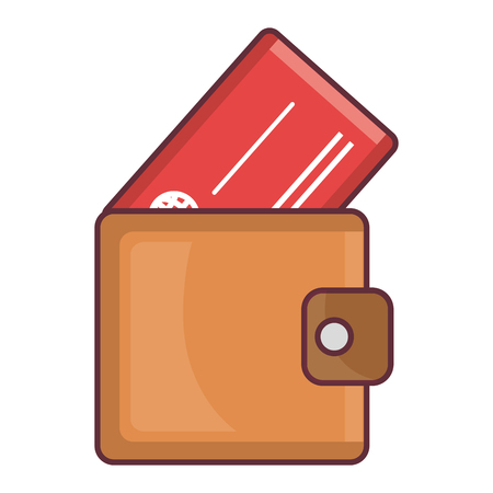 Wallet with credit card isolated icon vector illustration design.のイラスト素材