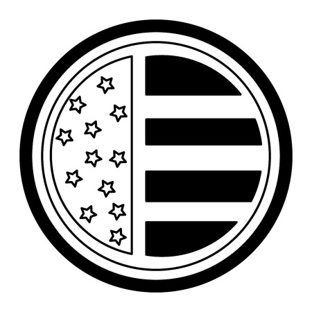 vintage label american flag ornament vector illustrationのイラスト素材