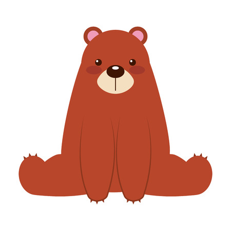 cute bear little icon vector illustration designのイラスト素材