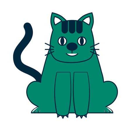 cute little cat icon vector illustration designのイラスト素材