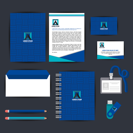 corporate company advertising set elements vector illustration designのイラスト素材