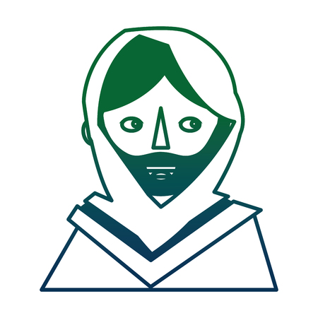 jesuschrist catholic religion character vector illustration designのイラスト素材