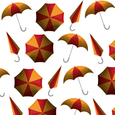 umbrellas open pattern background vector illustration designのイラスト素材