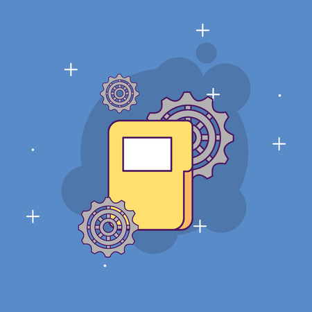 A folder file information gears start up business vector illustrationのイラスト素材