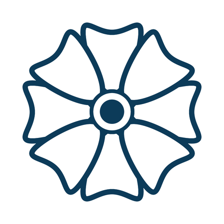 Beautiful flower decorative iconのイラスト素材