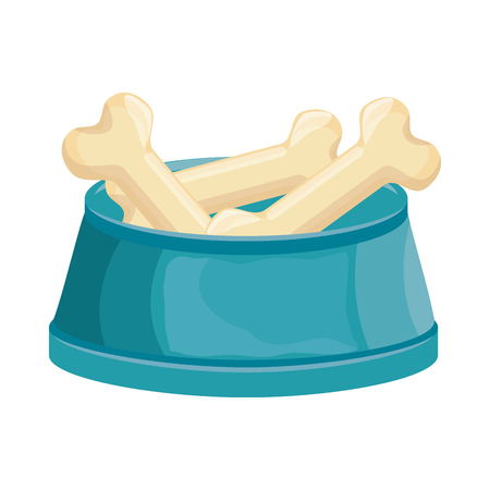 A dish pet with bone vector illustration designのイラスト素材