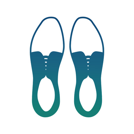 pair shoes elegant accessory for men vector illustration degraded colorのイラスト素材