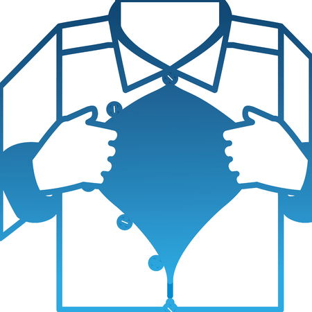 father hero open shirt vector illustration designのイラスト素材