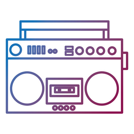 radio cassette vintage style vector illustration designのイラスト素材