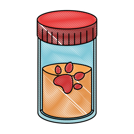 transparent pot with powder vector illustration designのイラスト素材