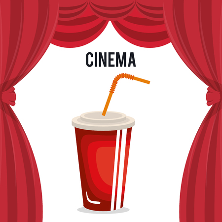 cinema soda drink entertainment icon vector illustration designのイラスト素材