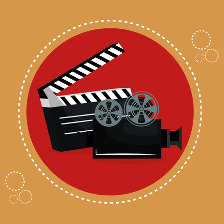 cinema clapper board entertainment icon vector illustration designのイラスト素材