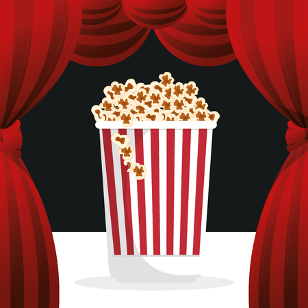 cinema pop corn entertainment icon vector illustration designのイラスト素材