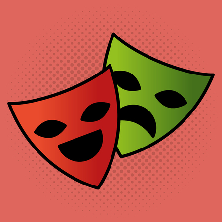 cinema theatrical mask entertainment icon vector illustration designのイラスト素材