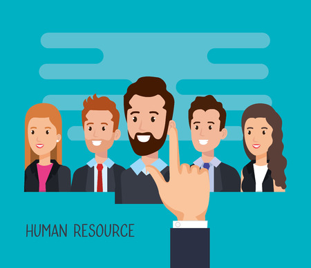 group of people human resources vector illustration designのイラスト素材