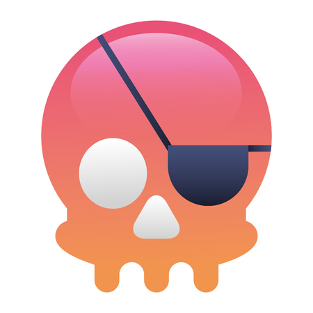 pirate skull virus attack vector illustration designのイラスト素材