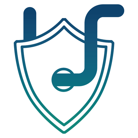 shield guard with worm virus vector illustration designのイラスト素材